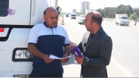 Yük maşınının sürücüsü əsassız olaraq 540 manat cərimə edildiyini iddia edir-VİDEO