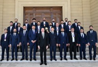 İlham Əliyev dünya çempionatının qaliblərini qəbul etdi